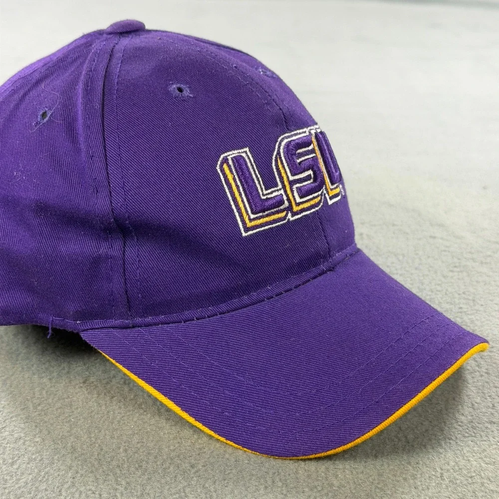 Colosseum LSU Tigers Hat Mens Purple Gold Adjustable Baseball Cap NCAA Football